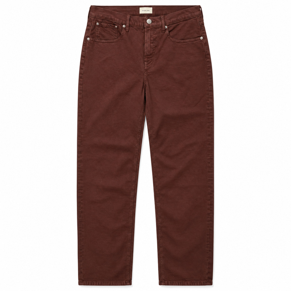 Everlane Jeans Womens Size 28L Brown Straight Leg Organic Cotton Stretch Denim